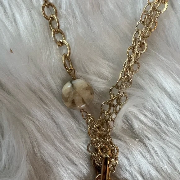 Barse Thailand gold tone and multi color stone necklace. - Picture 4 of 7